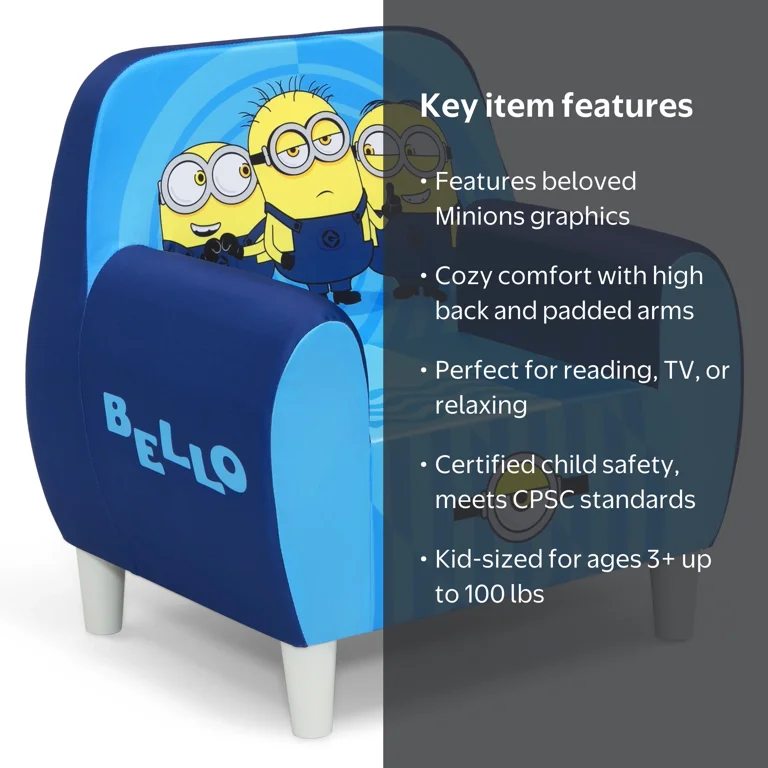 Minions Foam Chair by Delta Children, Blue - Walmart.com