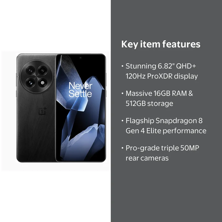 OnePlus 13 5G – 512GB + 16GB RAM – Factory Unlocked – Black