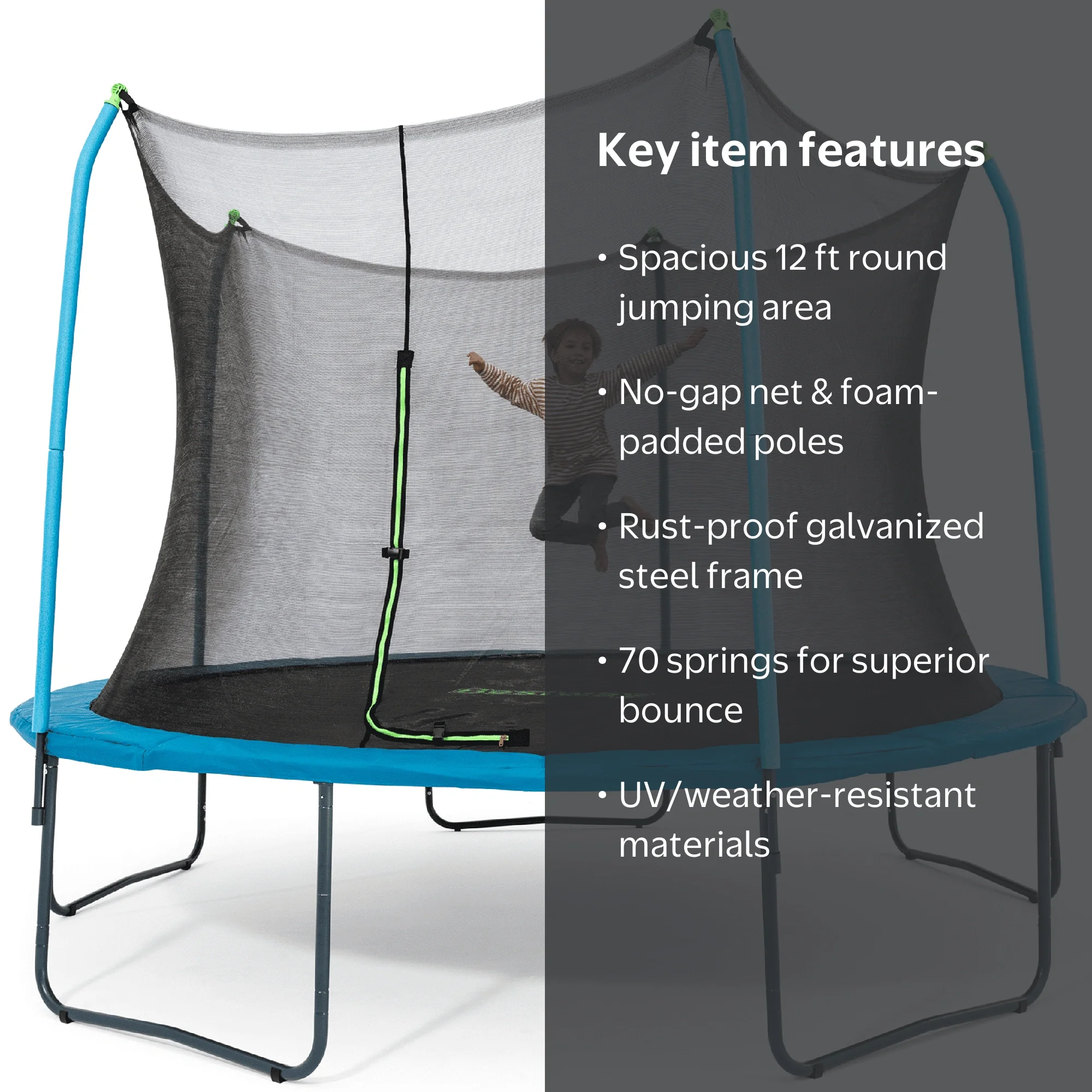 Bestway Xtreme Air 12 ft Trampoline for Kids & Adults, No-Gap