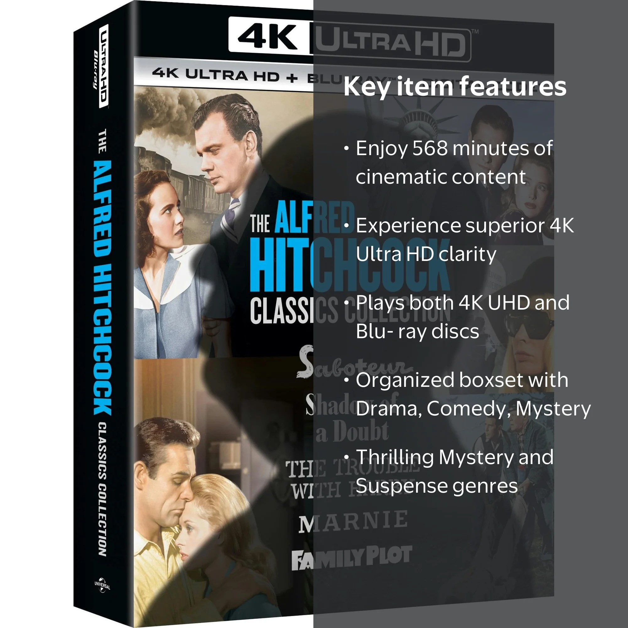 The Alfred Hitchcock Classics Collection UHD Boxset with 4K Blu