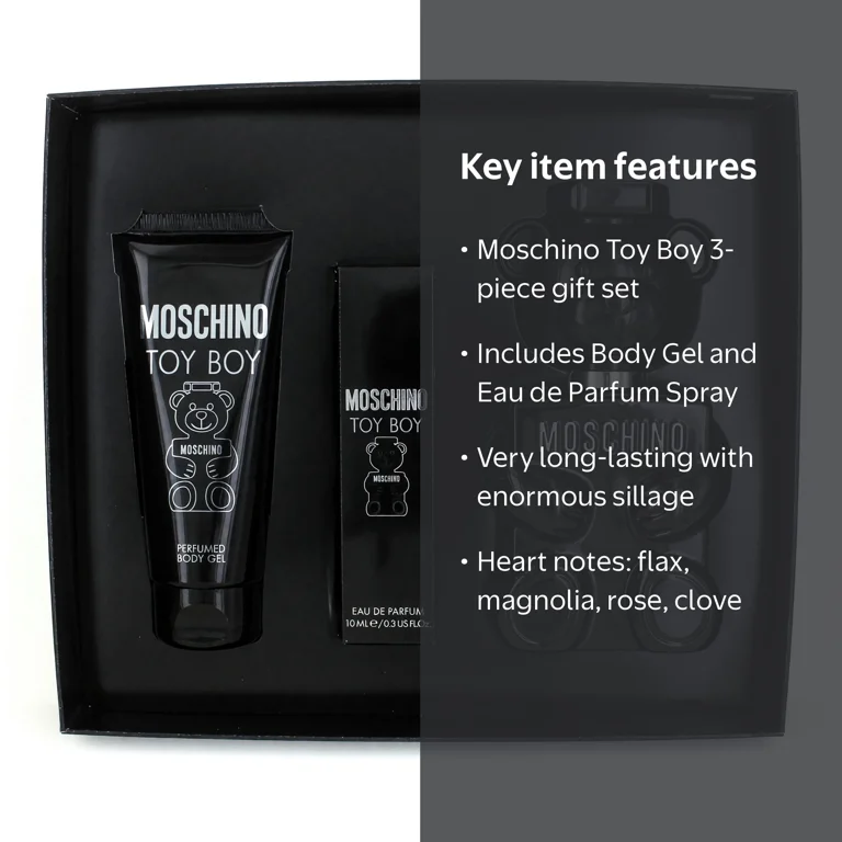 Moschino Toy Boy Premium Fragrance, Cologne Gift Box Set for Men