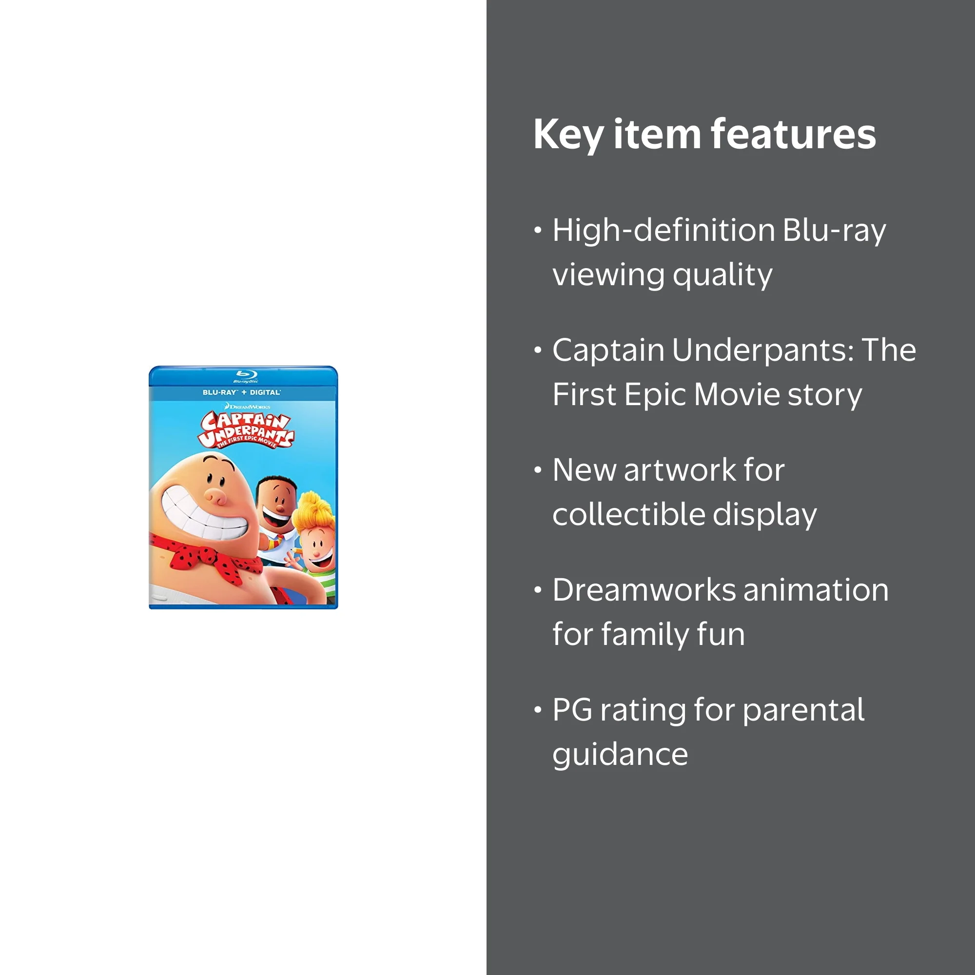 Captain Underpants: The First Epic Movie (Blu-ray ) - Walmart.com