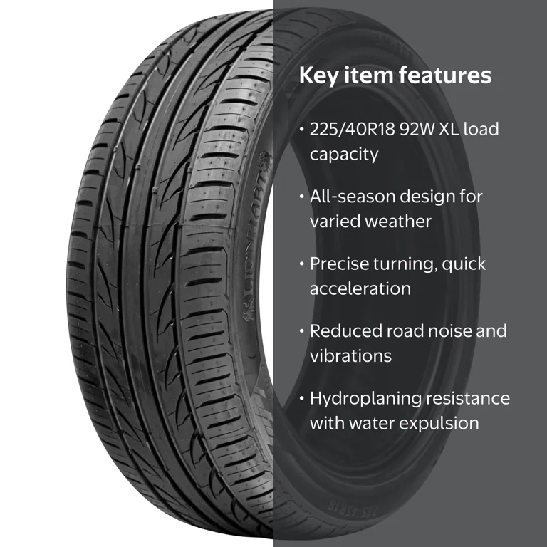 Lionhart LH-503 All Season Passenger Tire, 225/40ZR18 92W XL