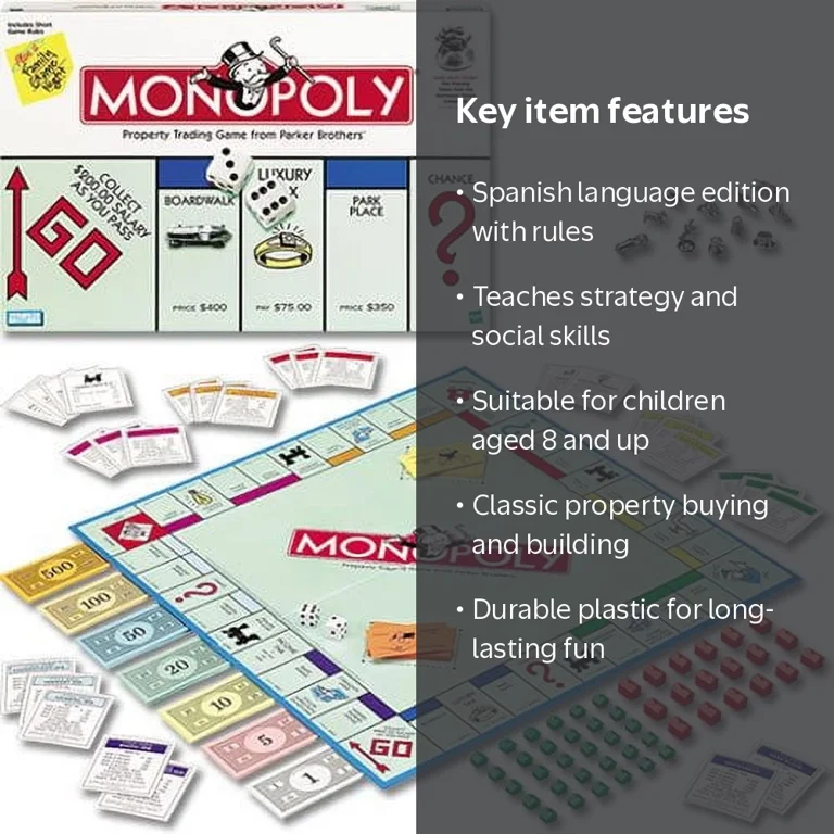 Hasbro, Monopoly Unisex Board Game, Spanish Edition, Multicolor