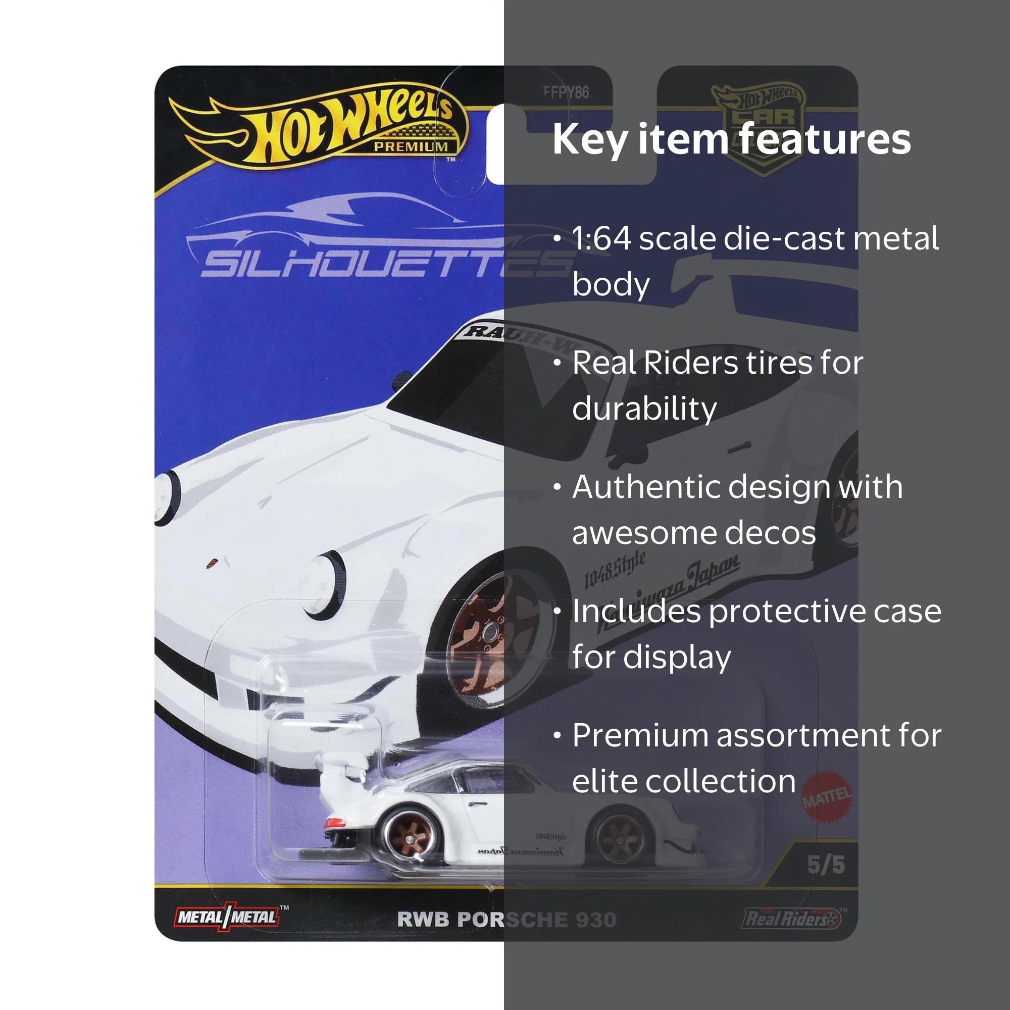 Hot Wheels RWB Porsche 930 Silhouettes Premium, 1:64 Scale Die