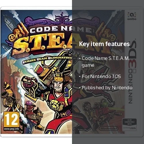 Code Name S.T.E.A.M., Nintendo, Nintendo 3DS, 045496743024