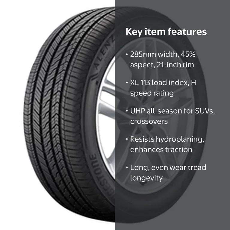 Bridgestone Alenza Sport A/S UHP 285/45R21 113H XL All-Season
