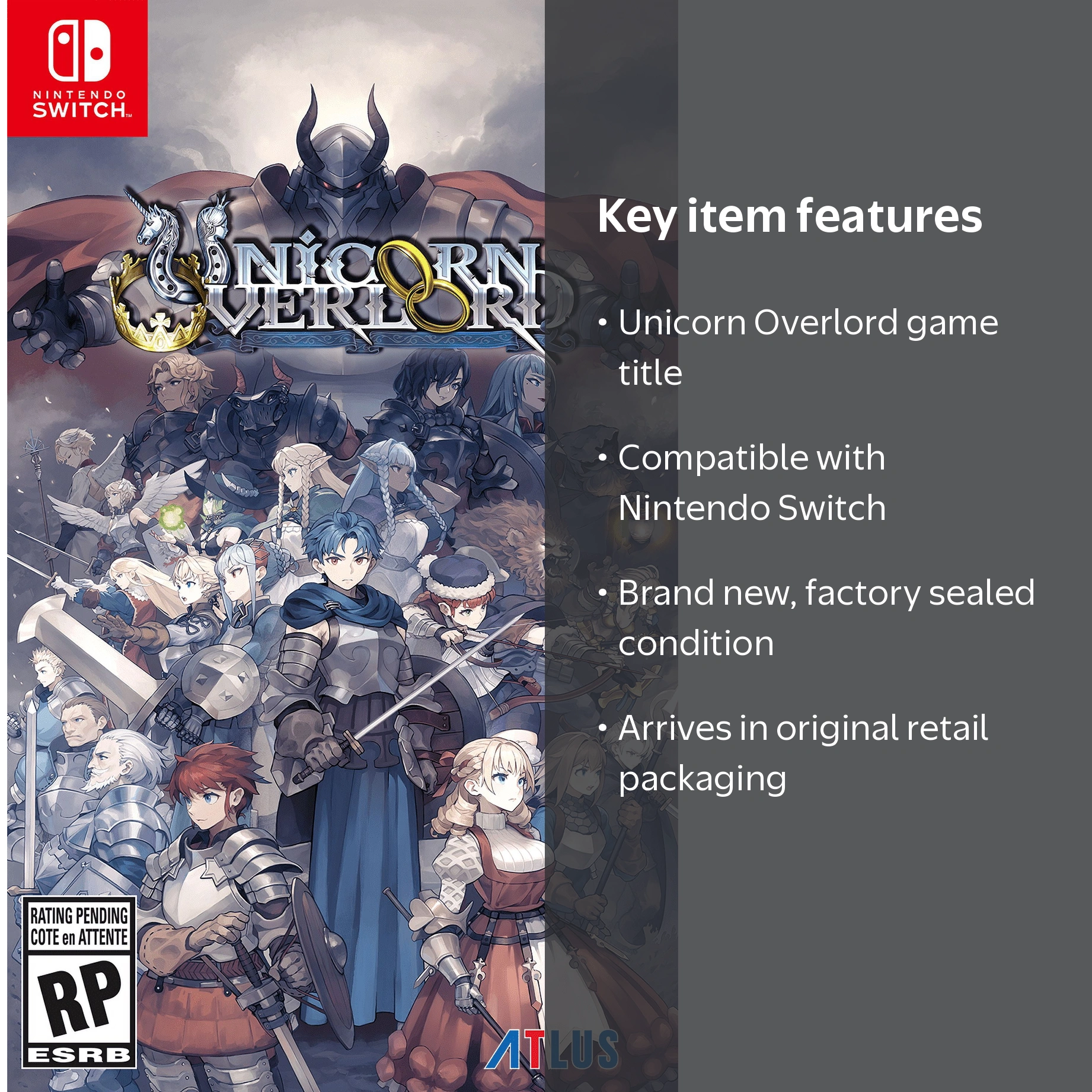 SEGA, Unicorn Overlord, Nintendo Switch, 60 Characters - Walmart.com