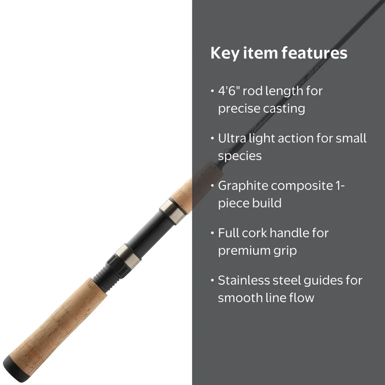Shakespeare Micro Ultralight Fishing Rod, 4'6