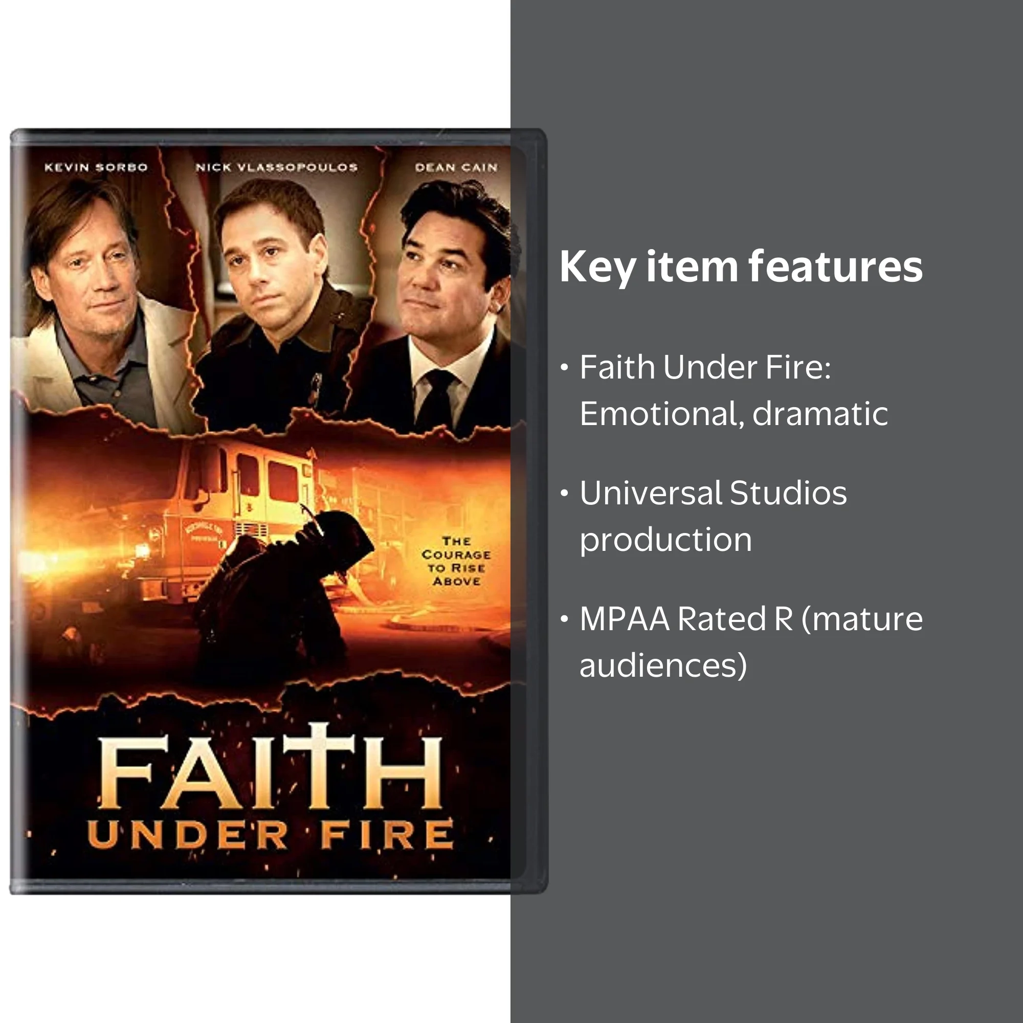 Faith Under Fire DVD Drama Family Movie, Universal Studios MPAA R