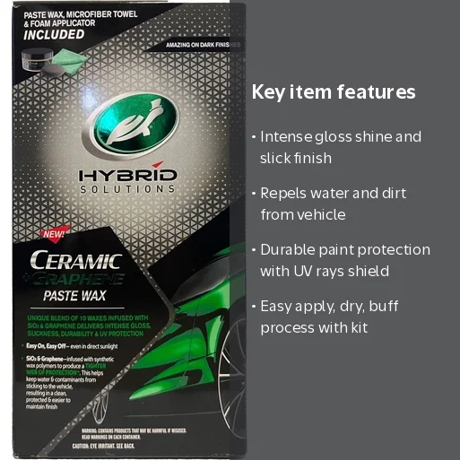 Turtle Wax Hybrid Solutions Ceramic Graphene Paste Wax, Car