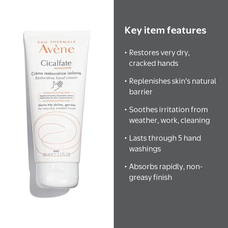 Avene Cicalfate Restorative Hand Cream 3.3 Fl Oz - Rich Moisture