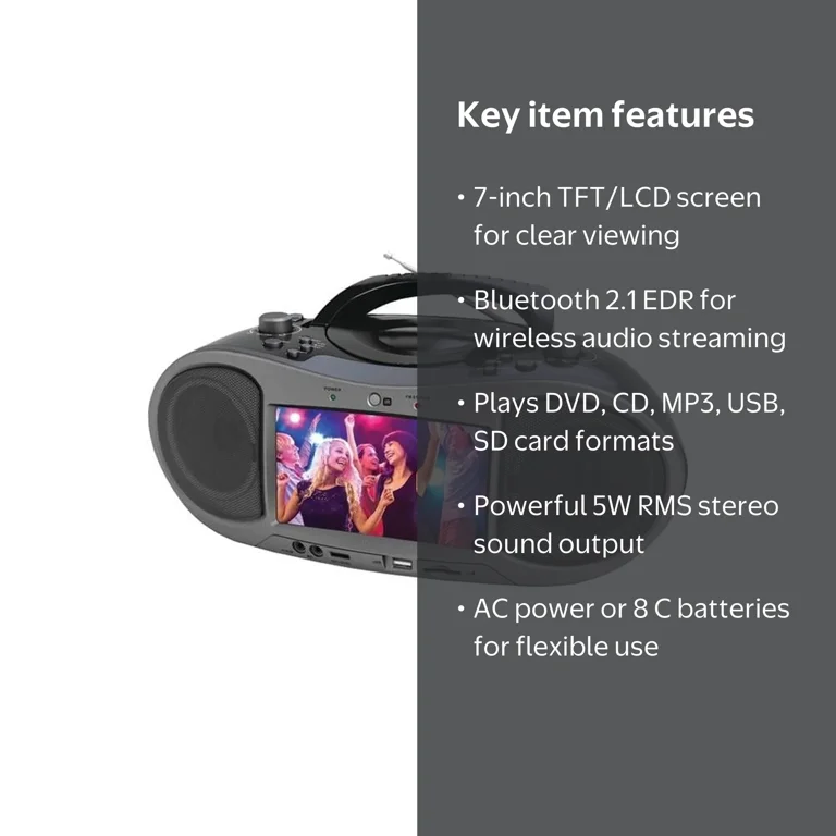 CB Distributing ST114311 800 x 400 Stereo DVD Player with