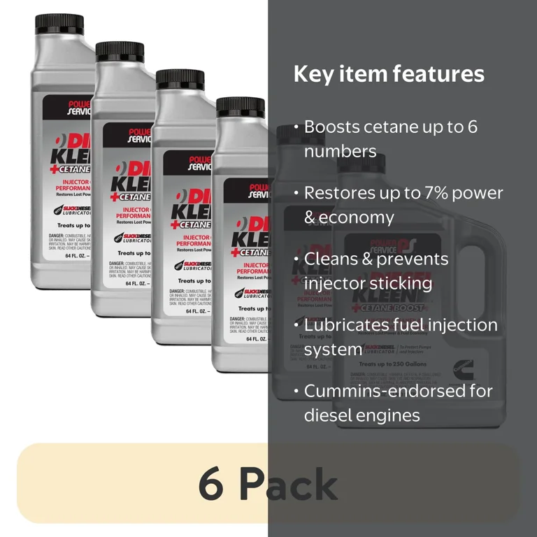 6 pack) Diesel Kleen + Cetane Boost 64-oz 6/1 per Case - Walmart.com