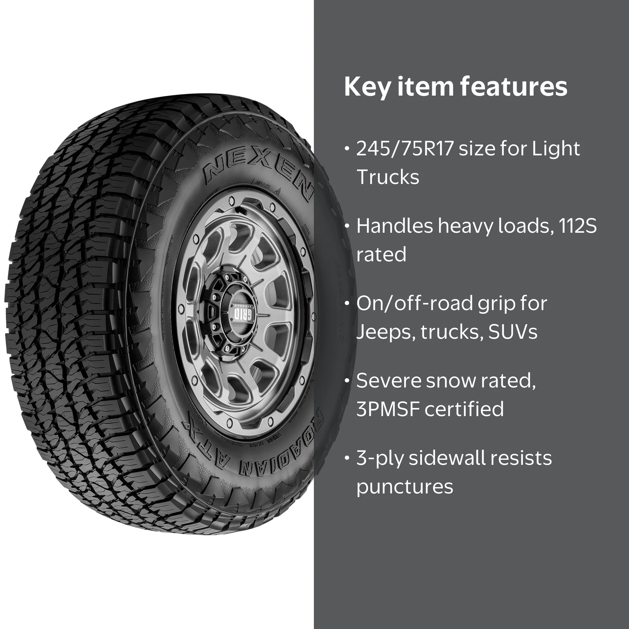 Nexen Roadian ATX All Terrain 245/75R17 112S Light Truck Tire