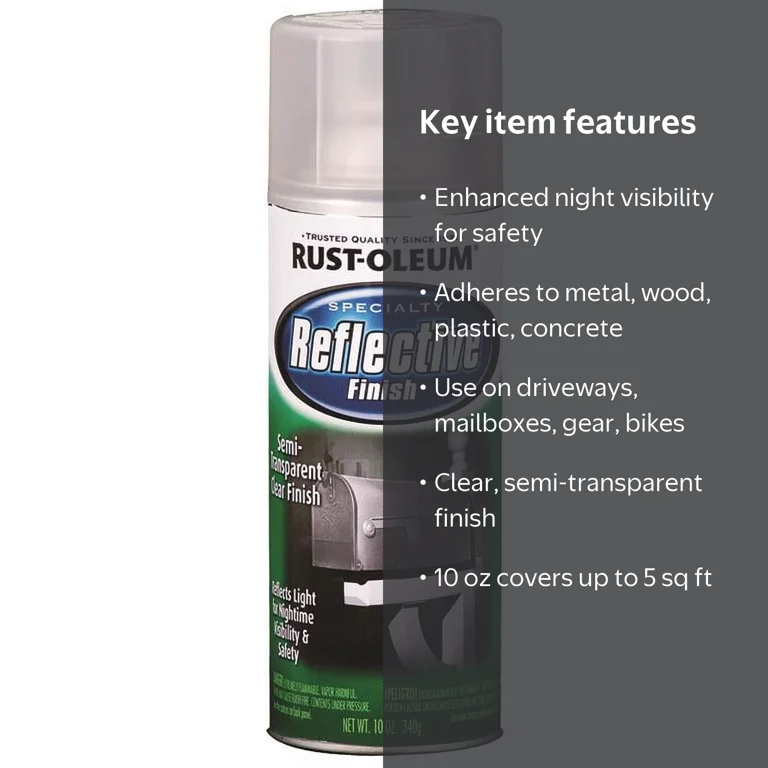 ★Ｓ★ Rust-Oleum, Specialty Reflective Finish Spray, 10 oz, Clear Gloss