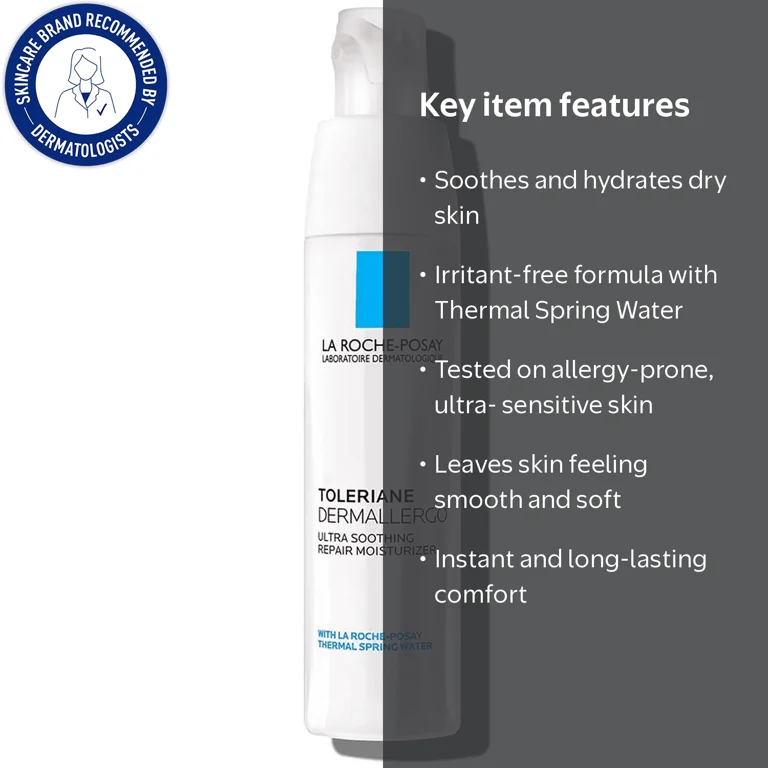 La Roche-Posay Toleriane Ultra Sensitive Face Moisturizer, 1.35 fl