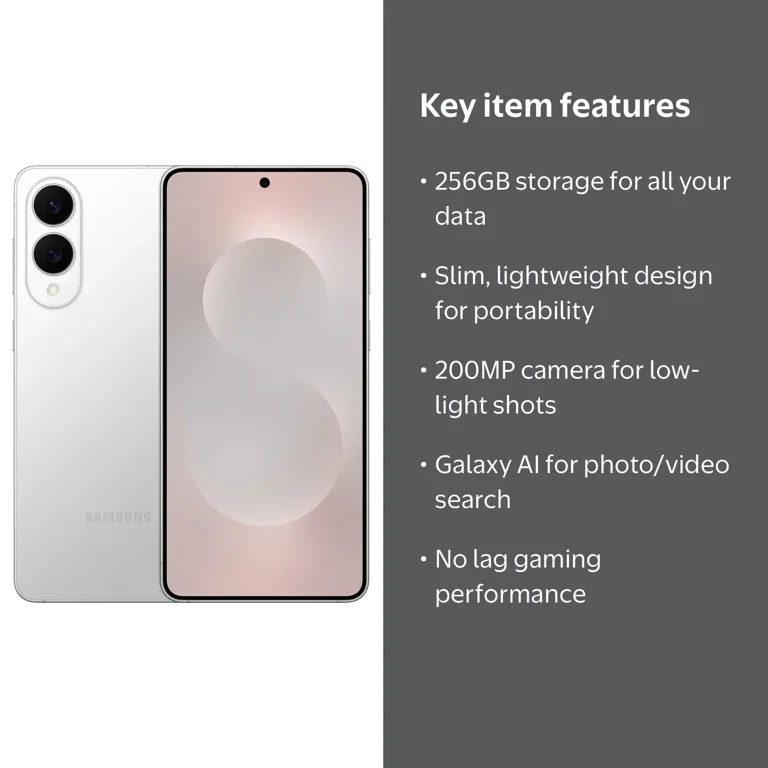 AT&T Samsung Galaxy S25 Edge 256GB Titanium Silver - Walmart.com