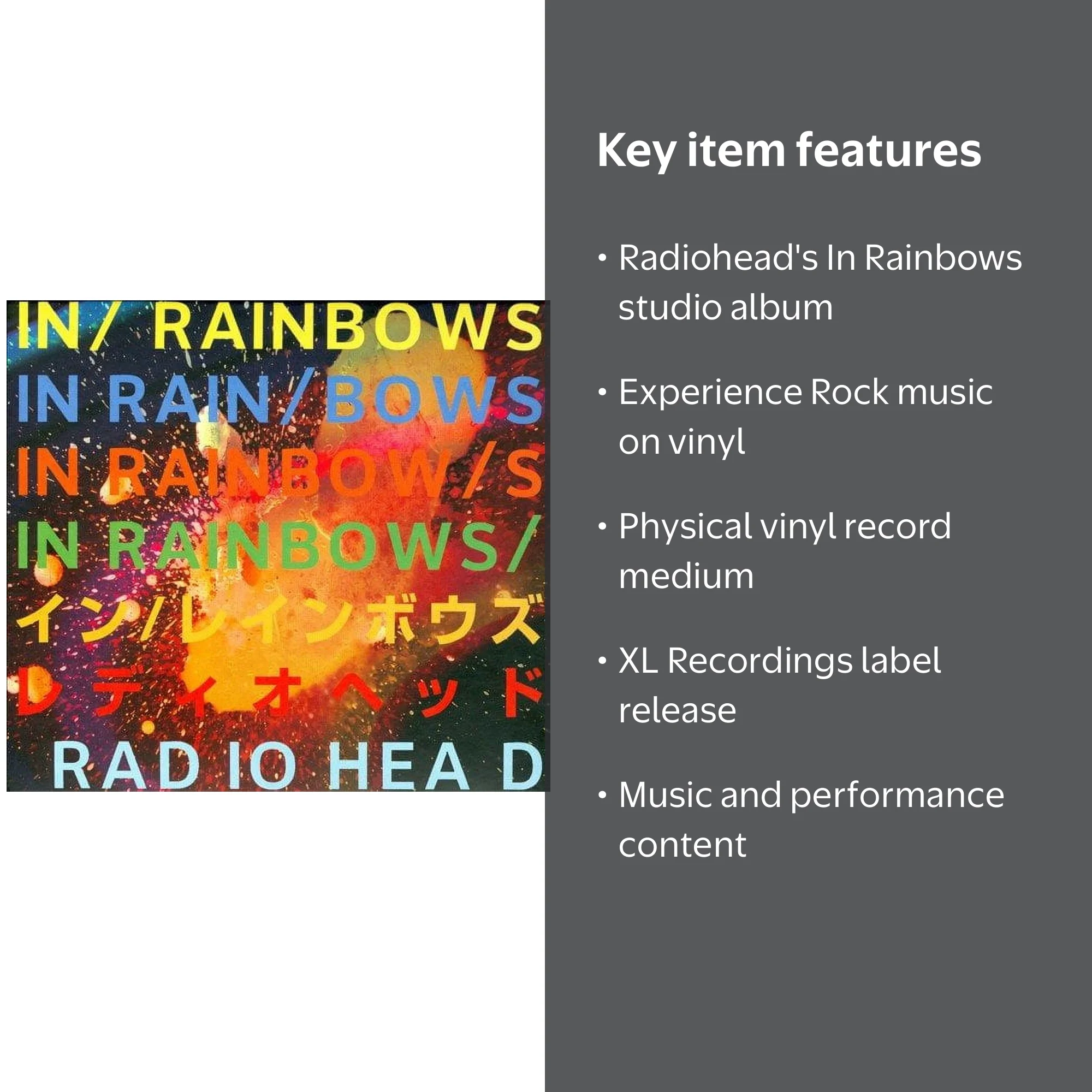 In Rainbows by Radiohead - Rock Vinyl Album with stimulating