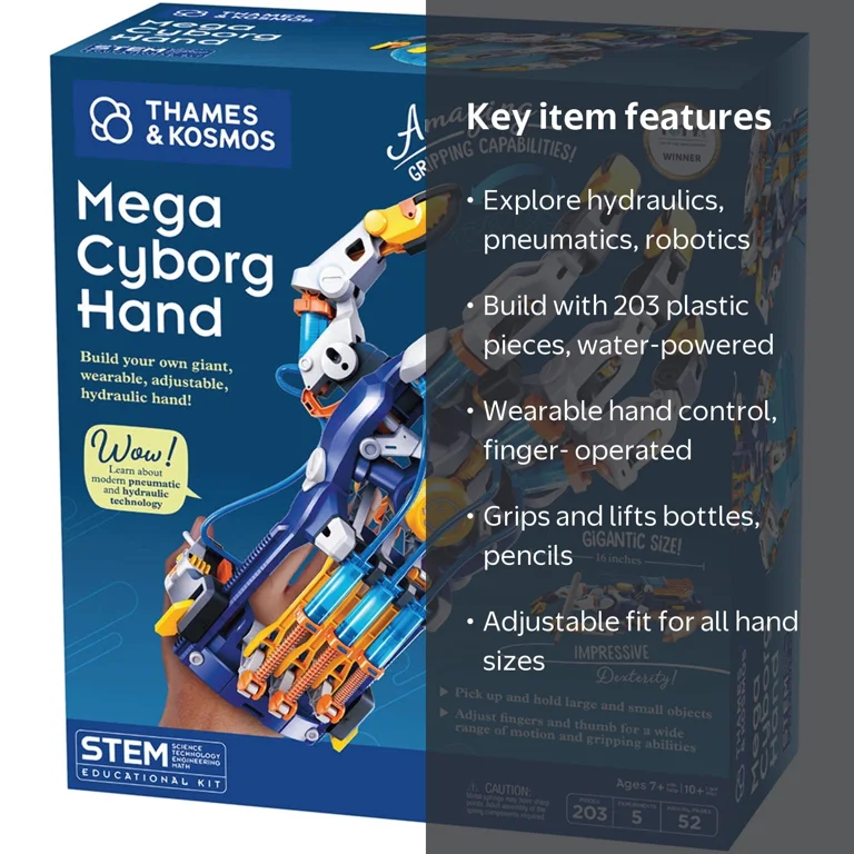 Thames and Kosmos, Mega Cyborg Hand STEM Kit, 16