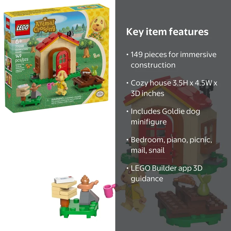 LEGO, Animal Crossing Goldie‚Äôs Cozy House, 77058, Building