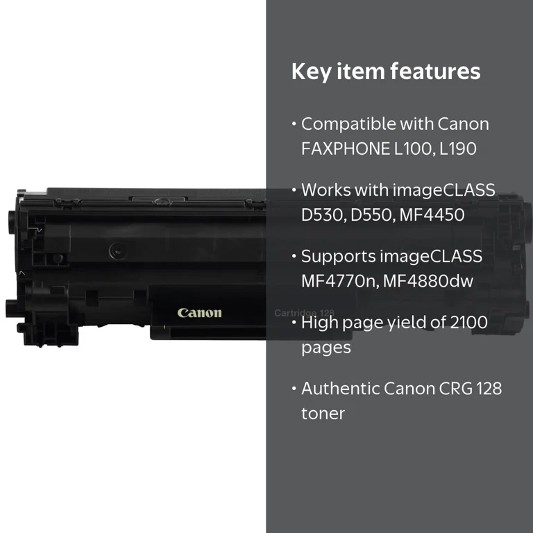 Canon, Toner, CRG 128, Black for imageCLASS and FAXPHONE printers