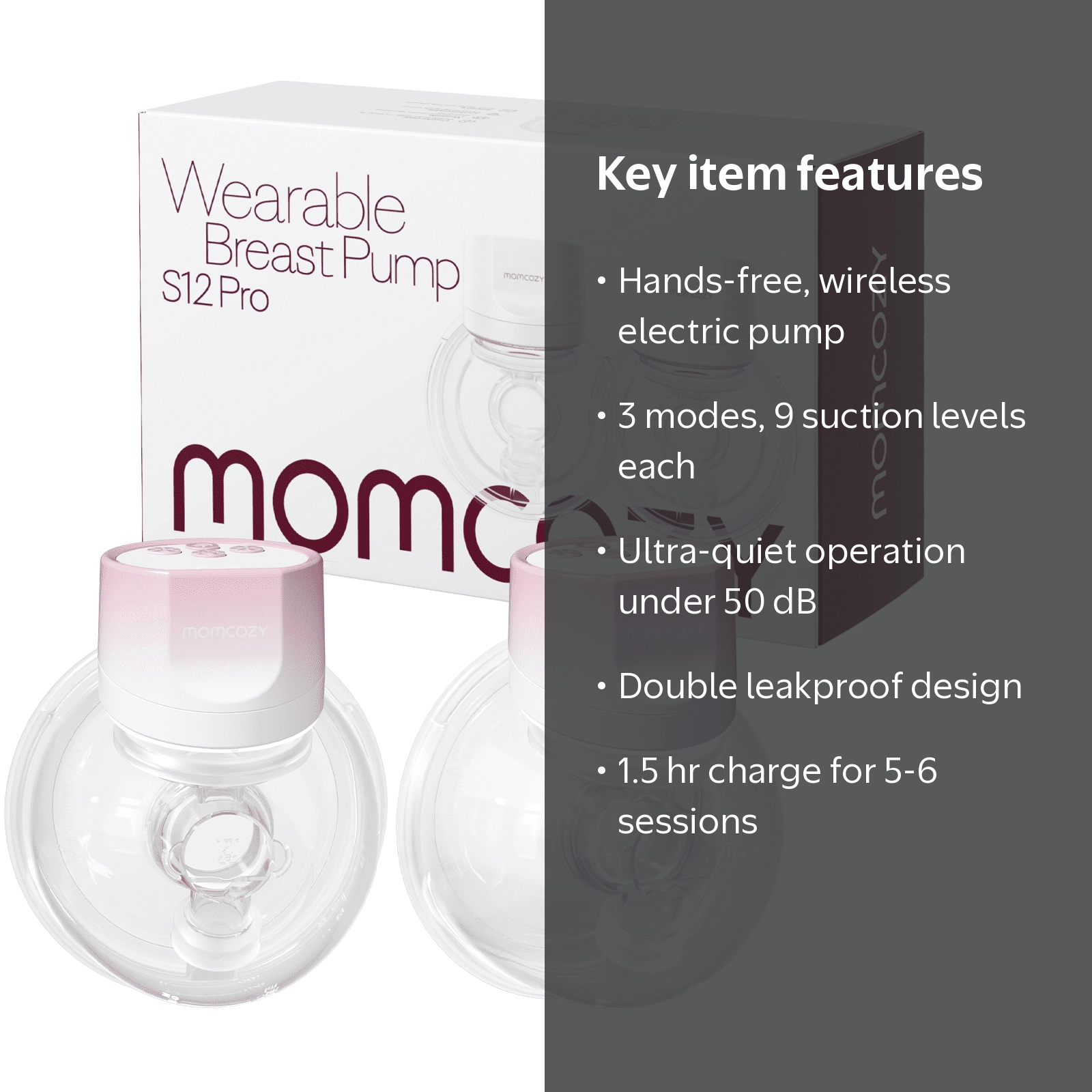 Momcozy Breast Pump Hands-Free Wearable & Wireless Pump, with