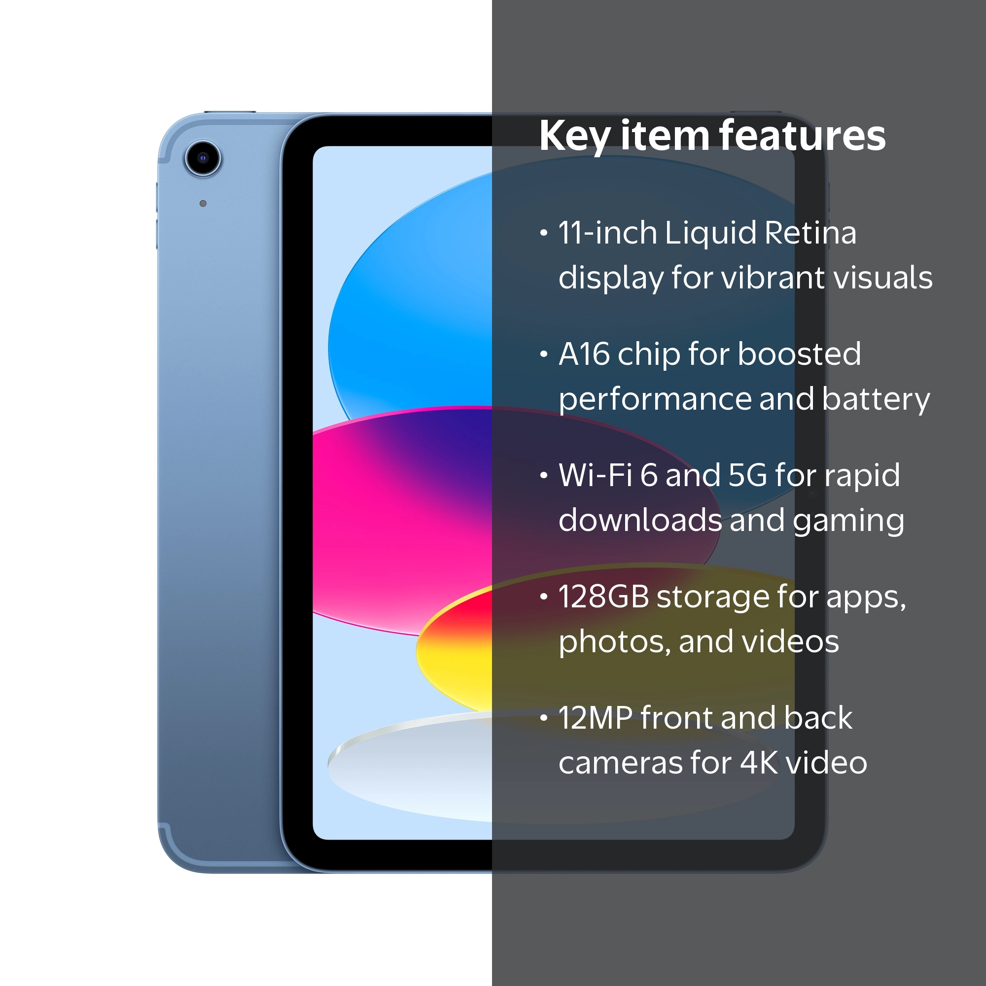 Apple 11-inch iPad Wi-Fi Cellular 128GB Blue with Liquid Retina
