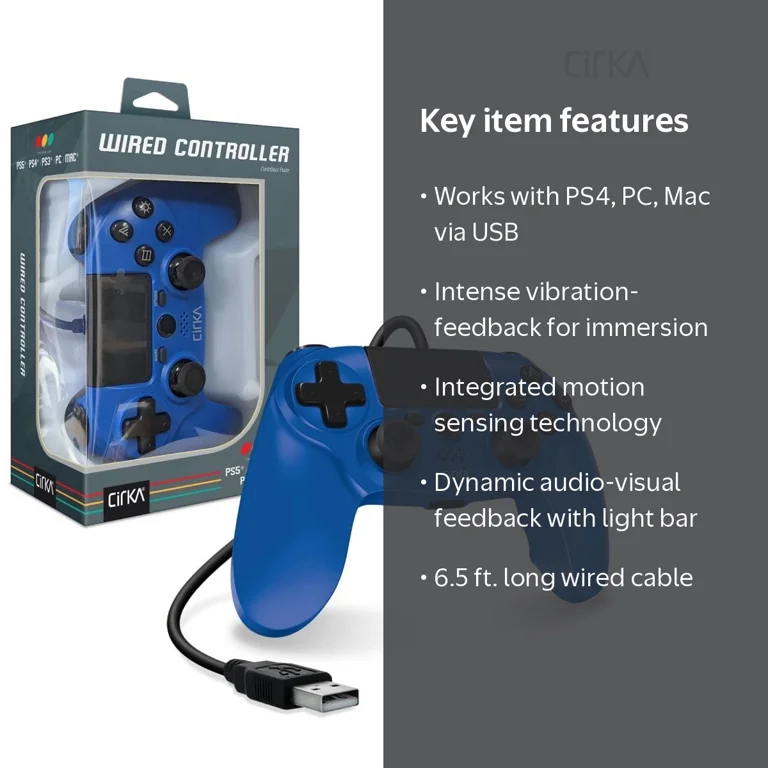 CirKa Wired Game Controller For PS4® / PC / Mac® - Walmart.com