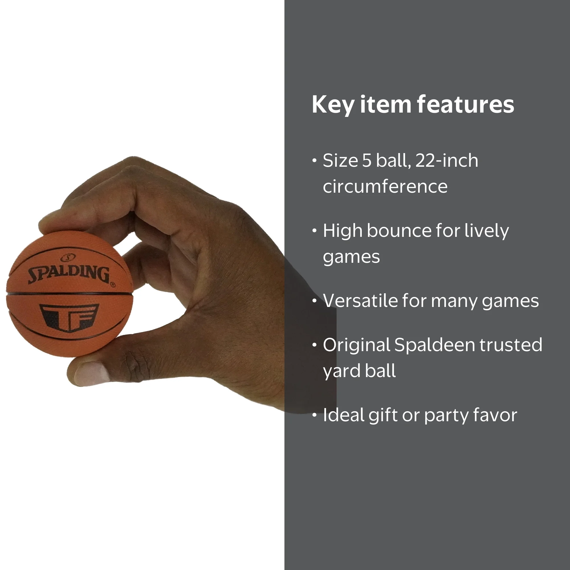 Spalding TF Mini Basketball High Bounce Spaldeen - Ideal for