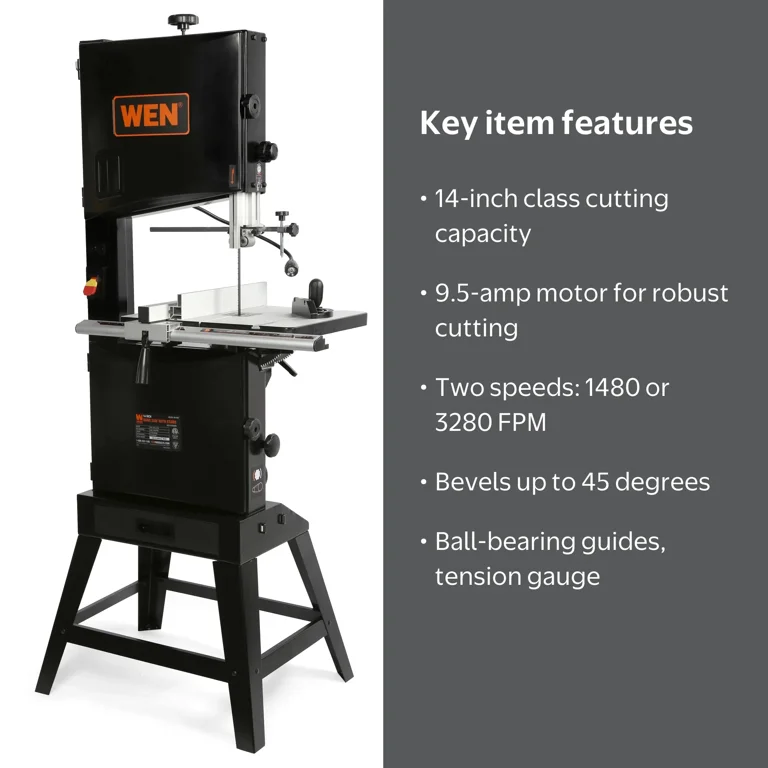 WEN 14-Inch Two-Speed Band Saw with Stand and Work Light - Walmart.com