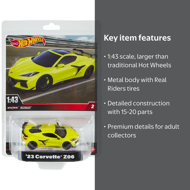 Hot Wheels, Premium Collectible Car, 1:43rd Scale, Gift for Adults