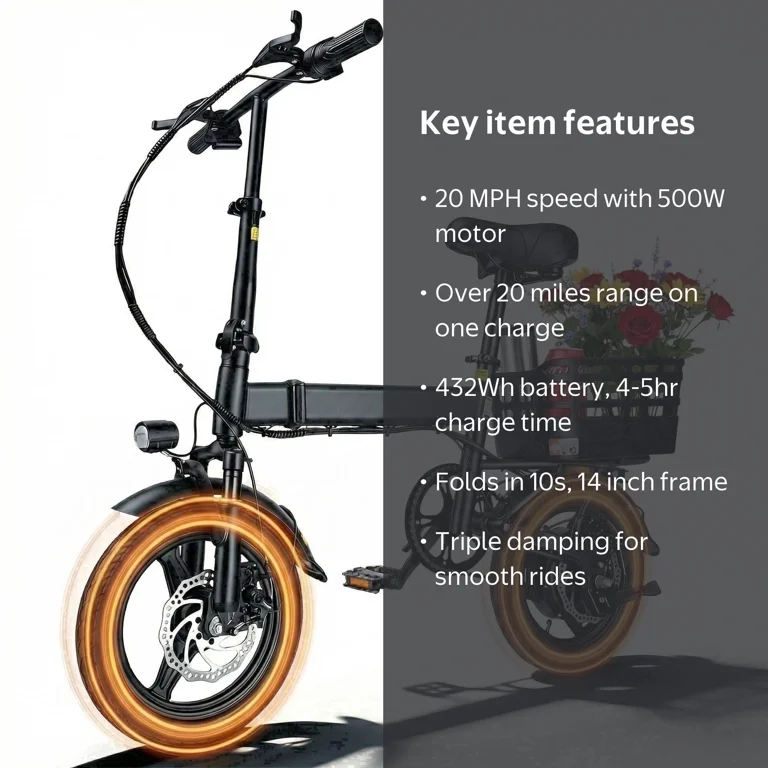 BroPath Electric Bike for Adults, Ebike, Electric Bicycle with