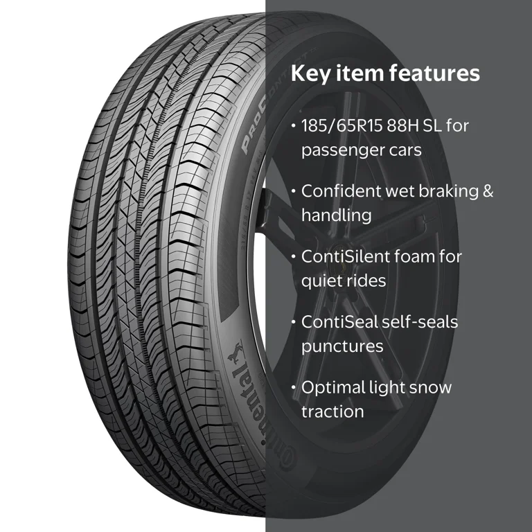 Continental ProContact TX 185/65R15 88H Passenger Tire - Premium