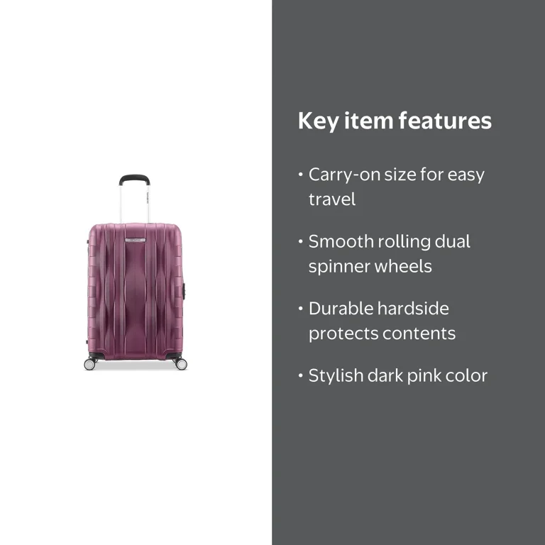 Samsonite Ziplite 5 Hardside Spinner Luggage, Dark Pink, 20-Inch
