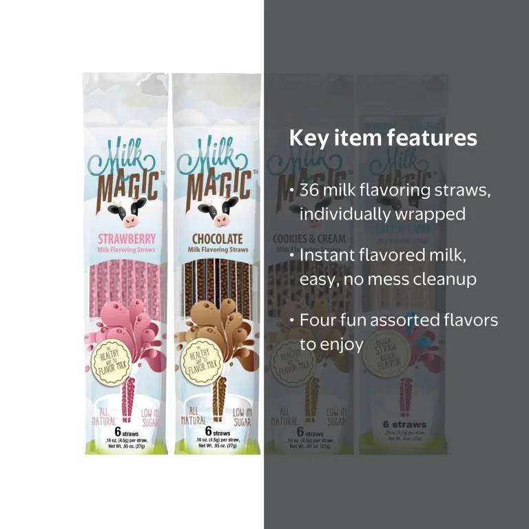 Milk Magic Flavoring Straws Variety Pack - Cookies and Cream