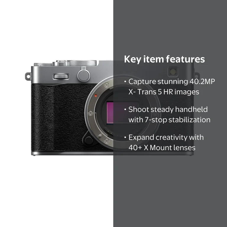 Fujifilm X-E5 Mirrorless Camera (Silver) with XF23mmF2.8 R WR Lens
