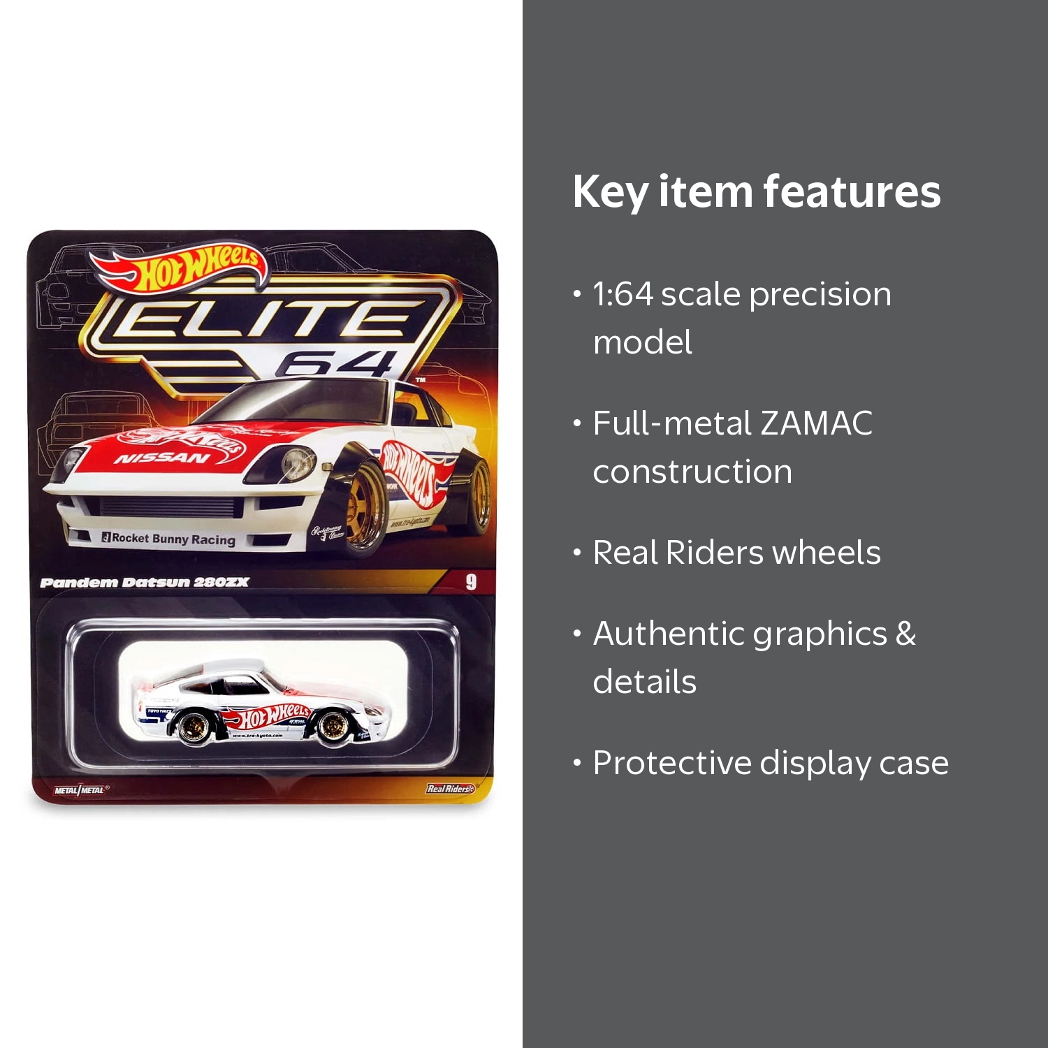 Hot Wheels Collectors Elite 64 Pandem Datsun 280ZX, 1:64 Die-Cast