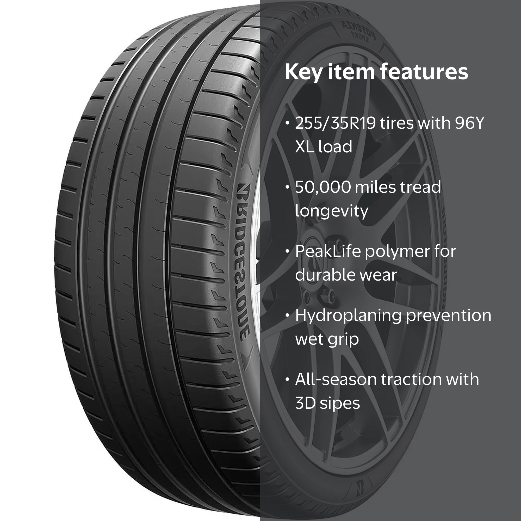 Bridgestone Potenza Sport A/S UHP All Season 255/35R19 96Y XL