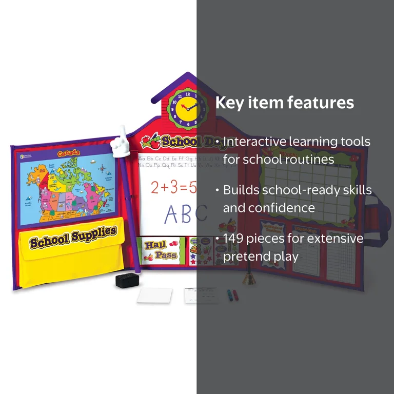 Learning Resources Pretend & Play School Set, Preschool Toys, Ages