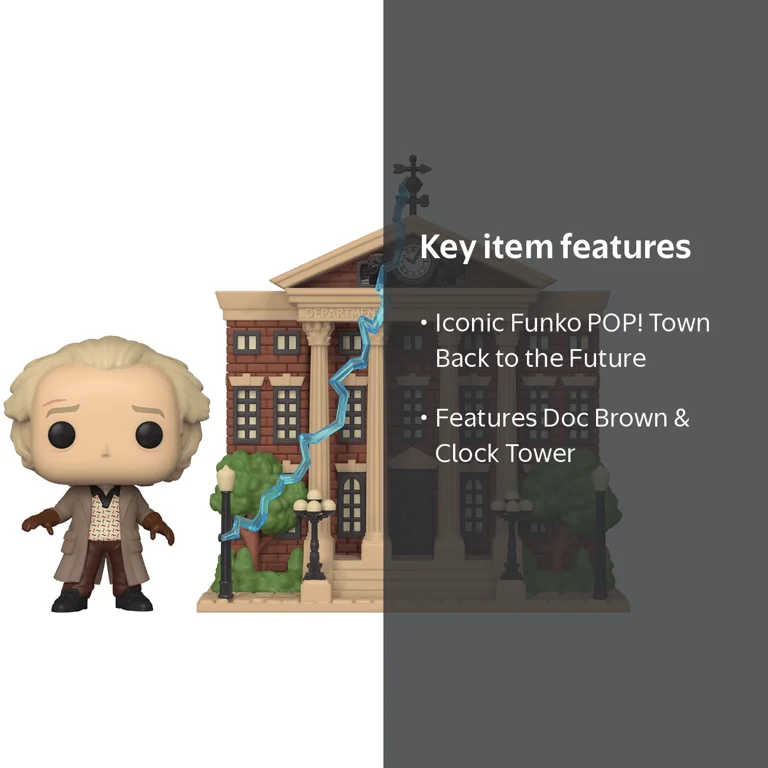 バック・トゥ・ザ・フューチャー Doc with Clock Tower☆POP Funko POP! Town: Back to the Future - Doc w/ Clock Tower - Walmart.com