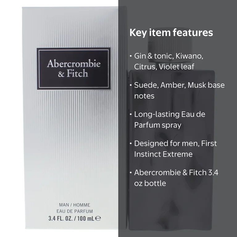 Abercrombie and Fitch First Instinct Extreme Men's Perfume - 3.4