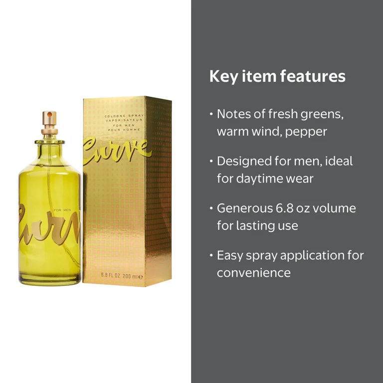 Liz Claiborne Curve Cologne Spray For Men, 6.8 Oz, Daytime Wear