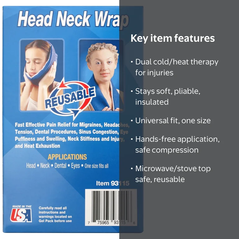Medi-Temp Head-Neck Hot & Cold Reusable Compress Pad, Model RRK150