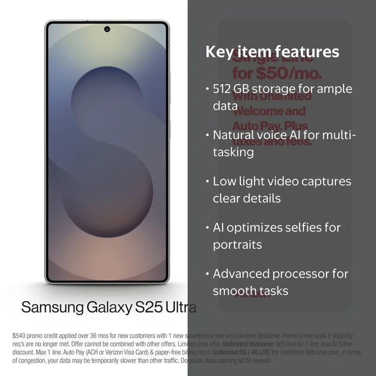 Verizon Samsung Galaxy S25 Ultra Titanium Silver 512 GB - Walmart.com