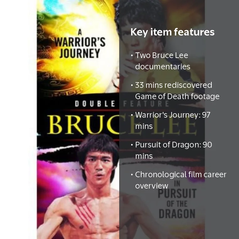Bruce Lee: A Warrior's Journey / Pursuit of the Dragon (DVD), MVD
