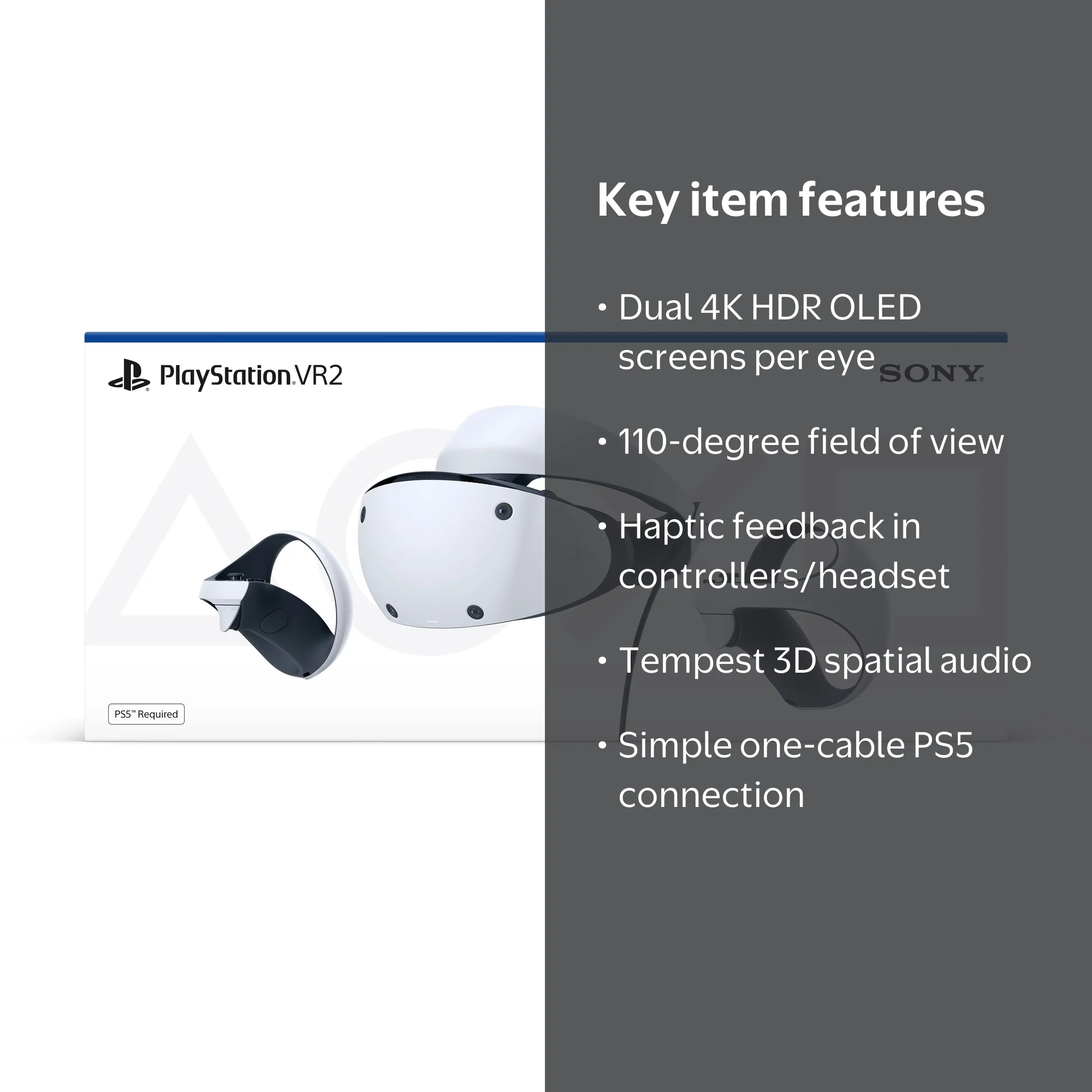PlayStation, VR2 Headset, 4K HDR, Sense Technology - Walmart.com