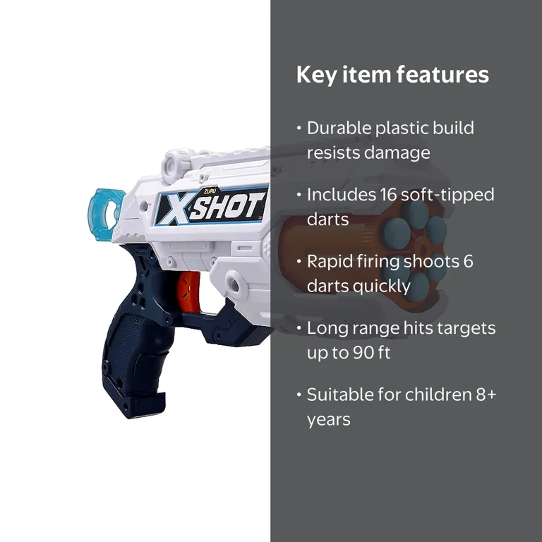 X-Shot Excel Double Reflex 6 Foam High-Perfromance Auto-Rotating