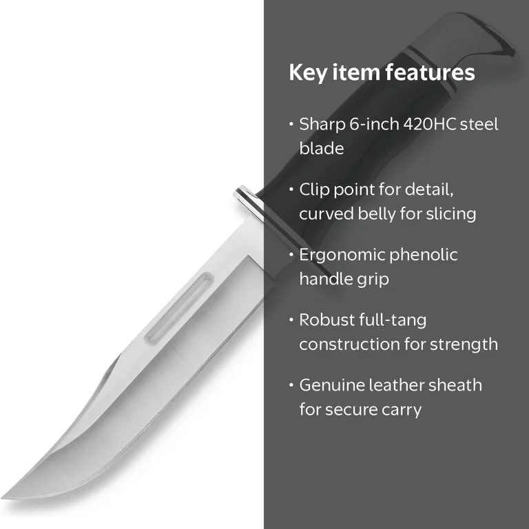 Buck Knives 119 Special Stainless Steel Hunting Knife with Leather