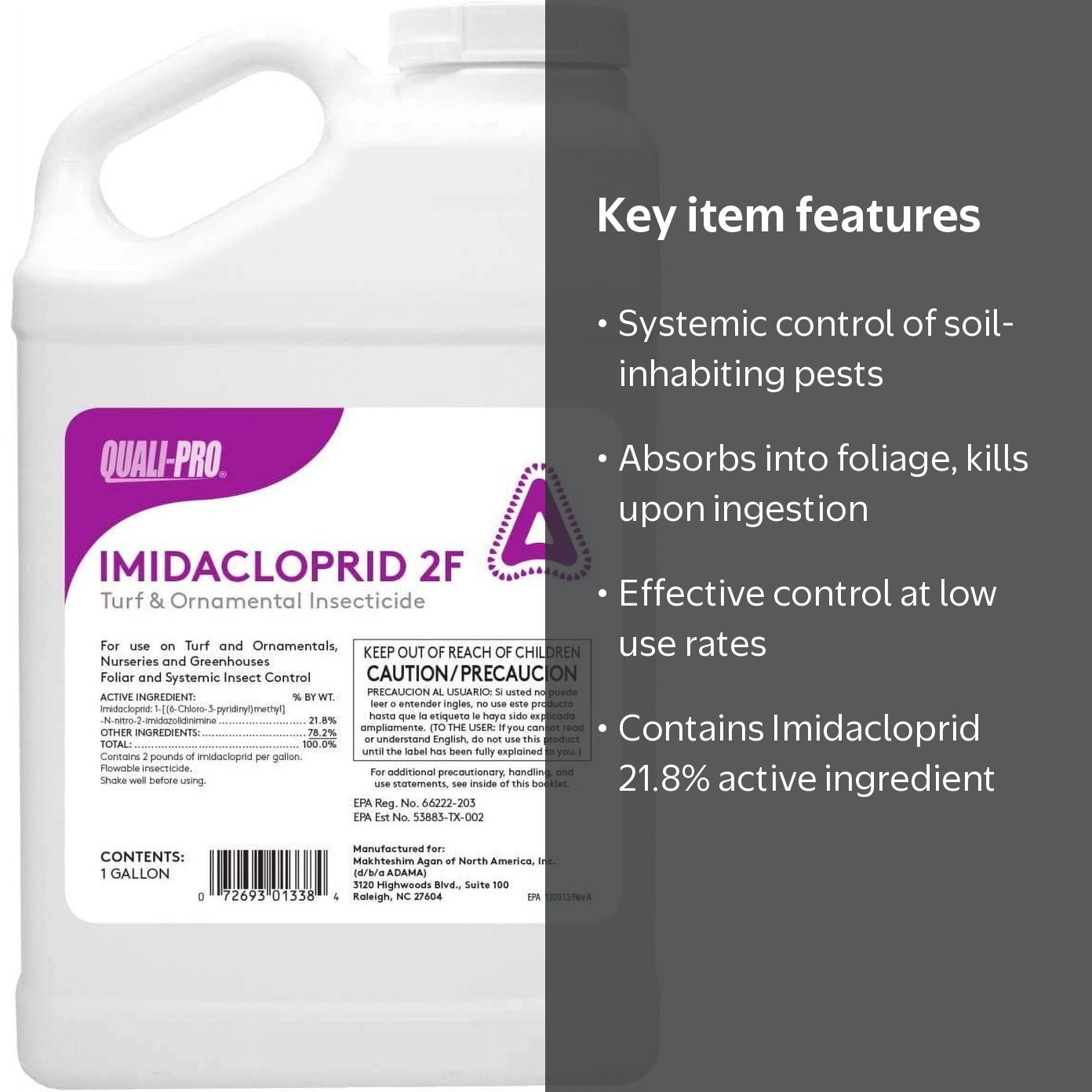 Control Solutions QP Imidacloprid T&O 2f Insecticide, 1 Gallon